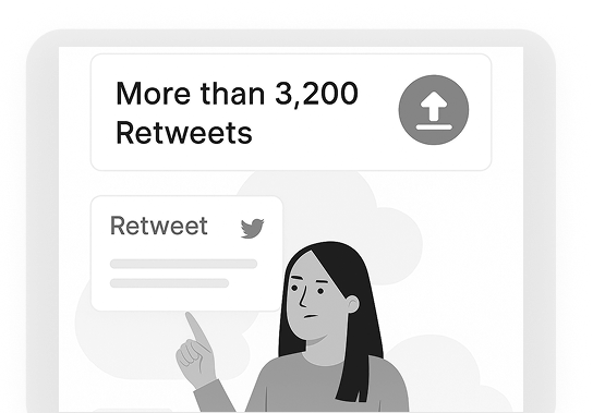 TweetDelete graphic of profile photos orbiting around text that reads 3,200+ replies, illustrating mass deleting tweet replies.